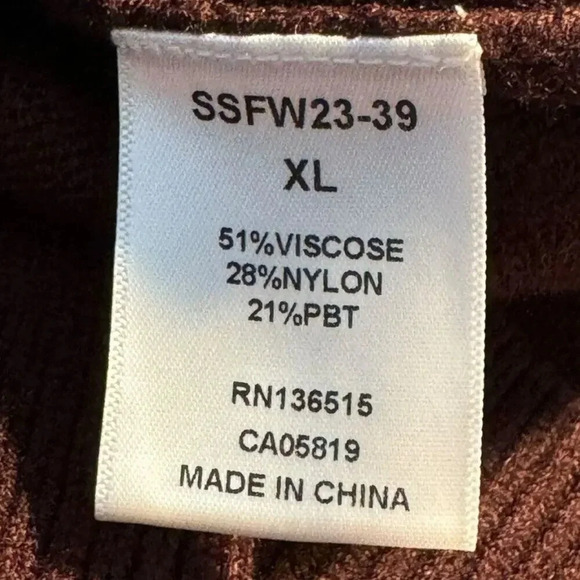 NEW Stitches + Stripes Women's XL Brown Open Stitch Knit Sweater Pullover NWT - Picture 7 of 8